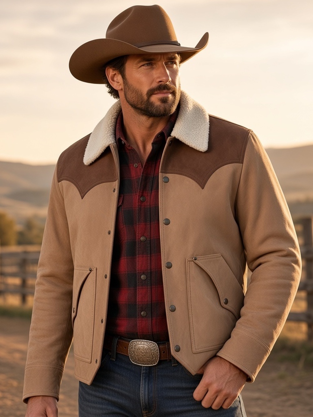 John Dutton Kevin Costner Leather Jacket